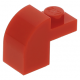 LEGO kocka 1x2×1/3 ívelt, piros (6091)